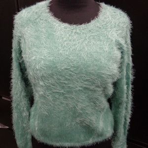 SugarHill Boutique Fuzzy Sweater Mint Green sz 10